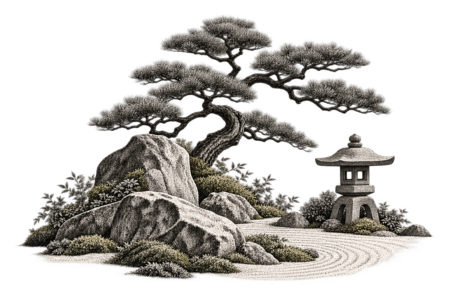 como componer un jardín japones