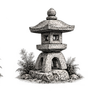 los elementos de un jardín japonés