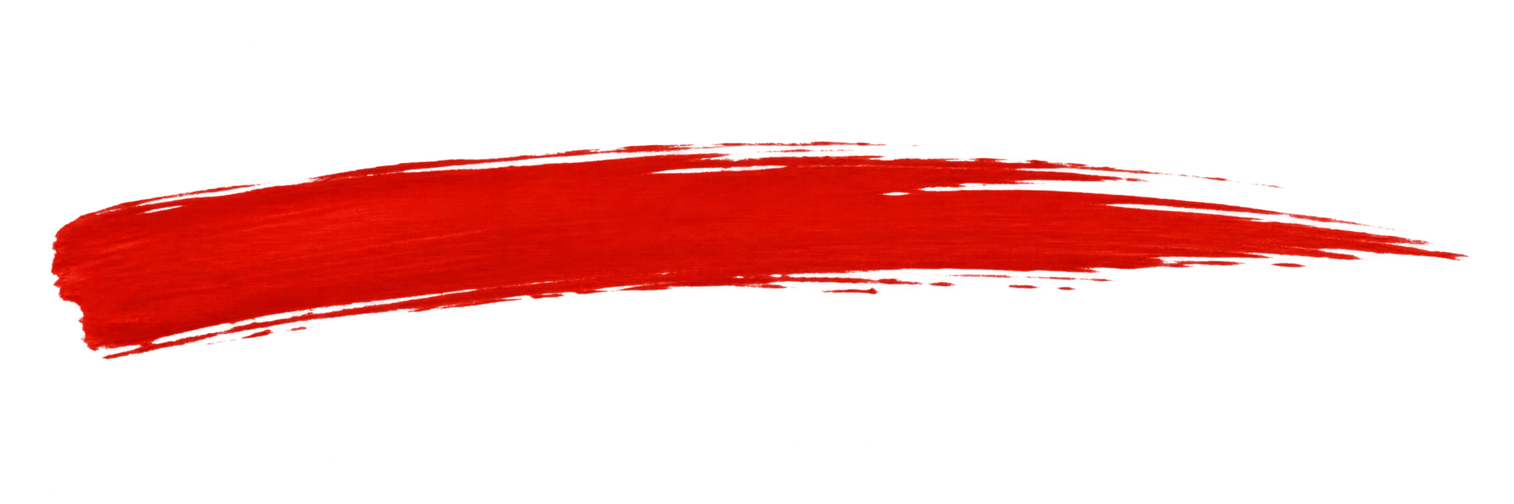 Pincelada roja sobre transparencia